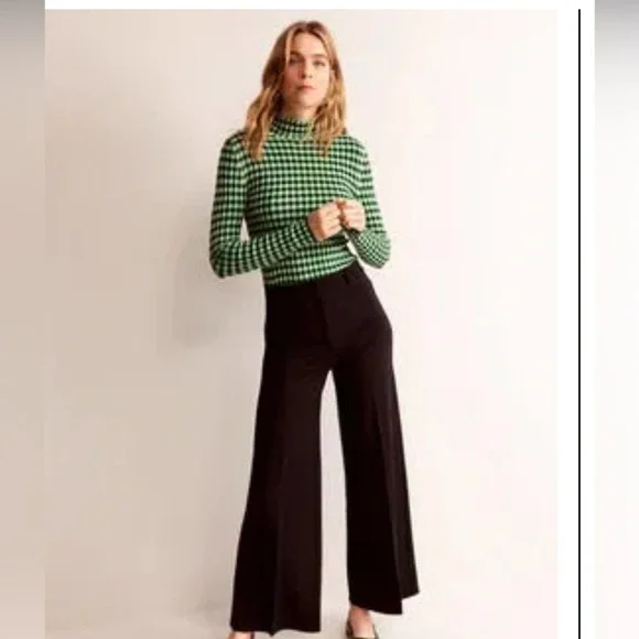 Boden Green and White Knit Turtleneck - Sweater - Picture 1 of 5